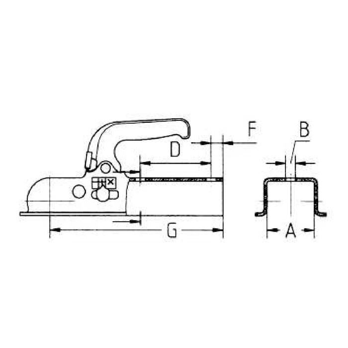 Сцепная головка KNOTT 60mm 750 кг