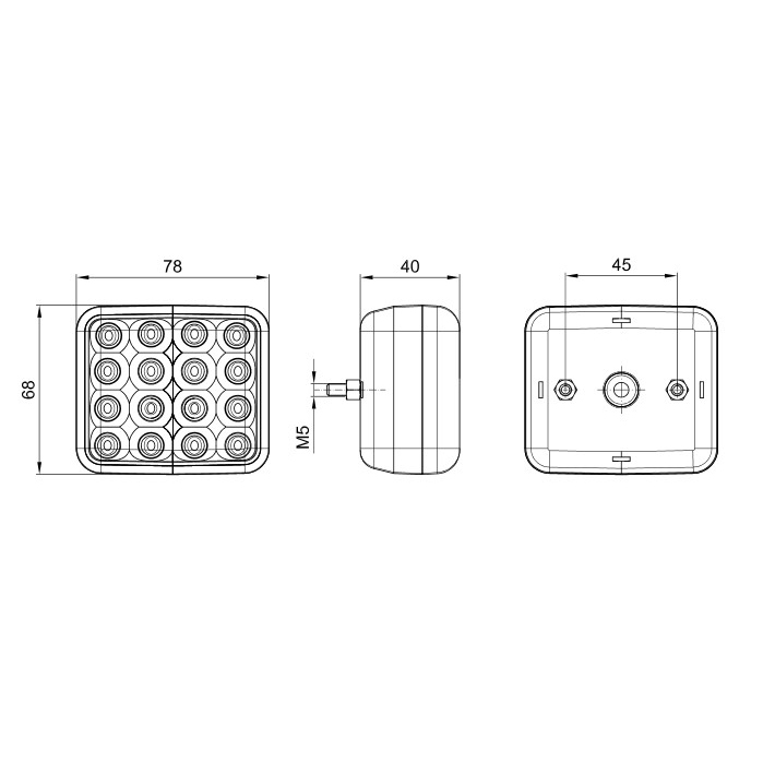 ФОНАРЬ ПРОТИВОТУМАННЫЙ FT-40 LED